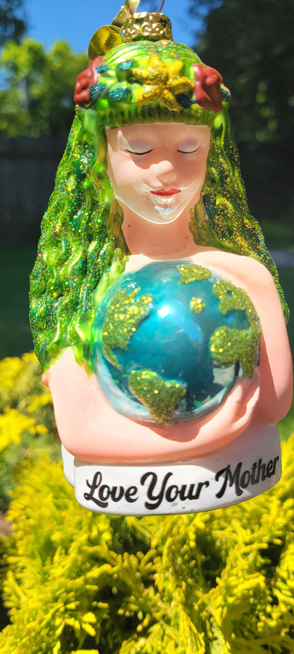 Mother Nature Glass Ornament