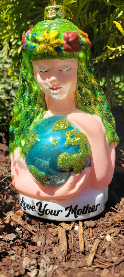 Mother Nature Glass Ornament