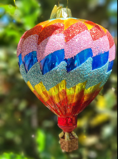 Zig Zag Hot Air Balloon Ornament