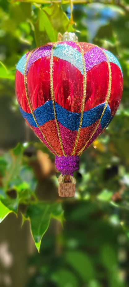 Red Hot Air Balloon Ornament