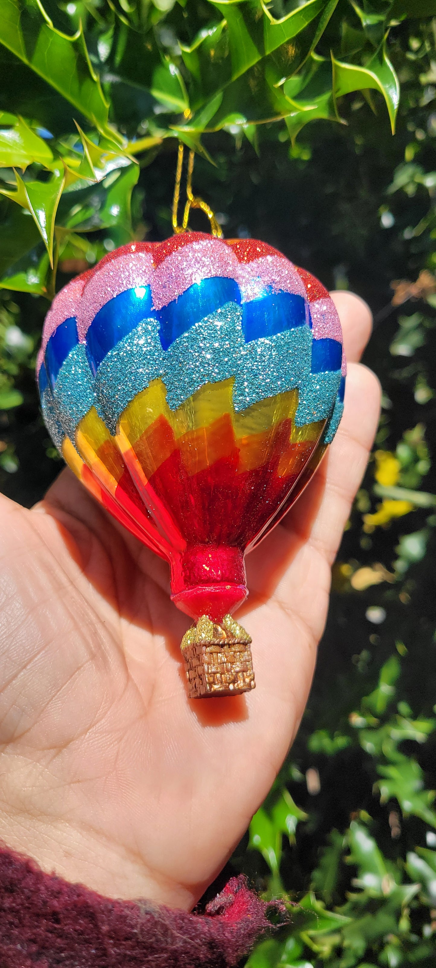 Zig Zag Hot Air Balloon Ornament