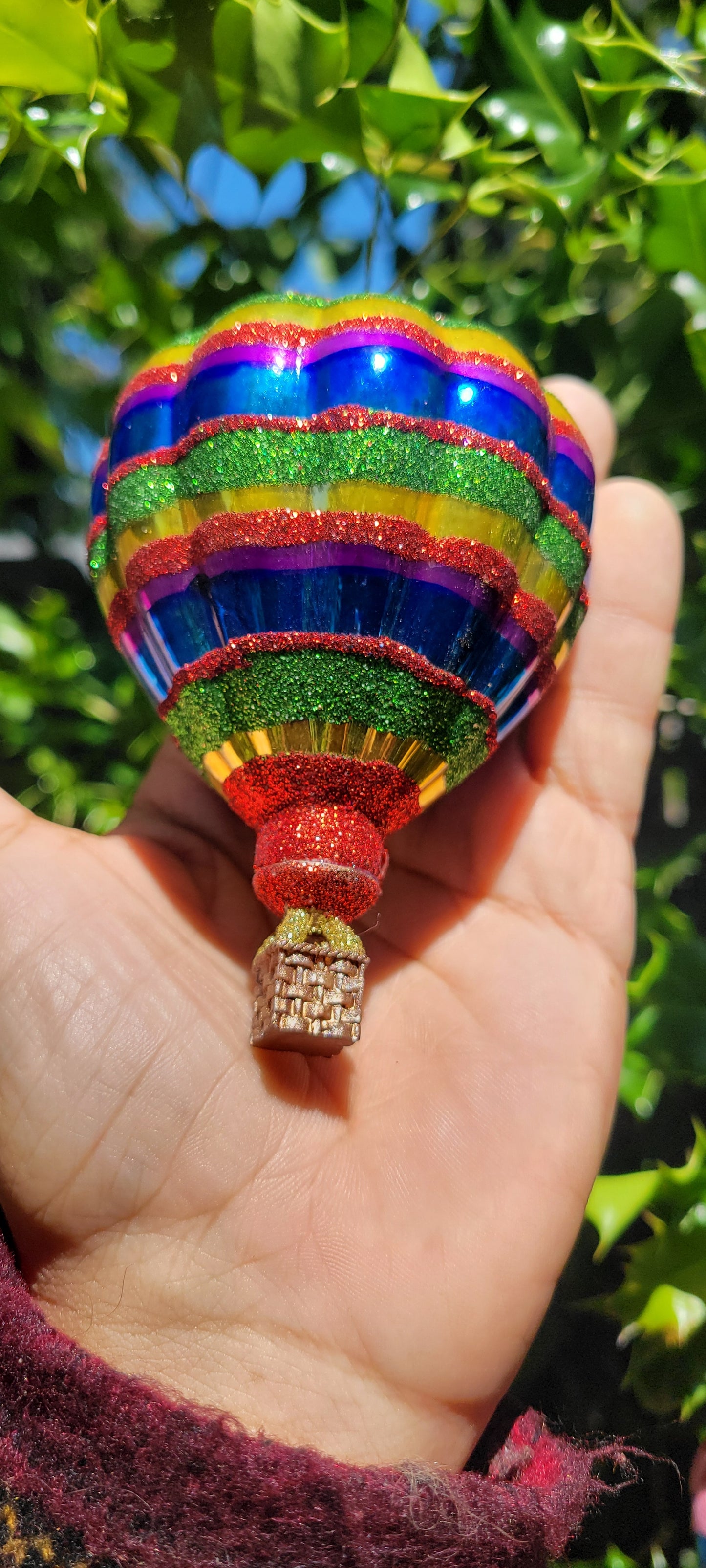 Stripes Hot Air Balloon Ornament