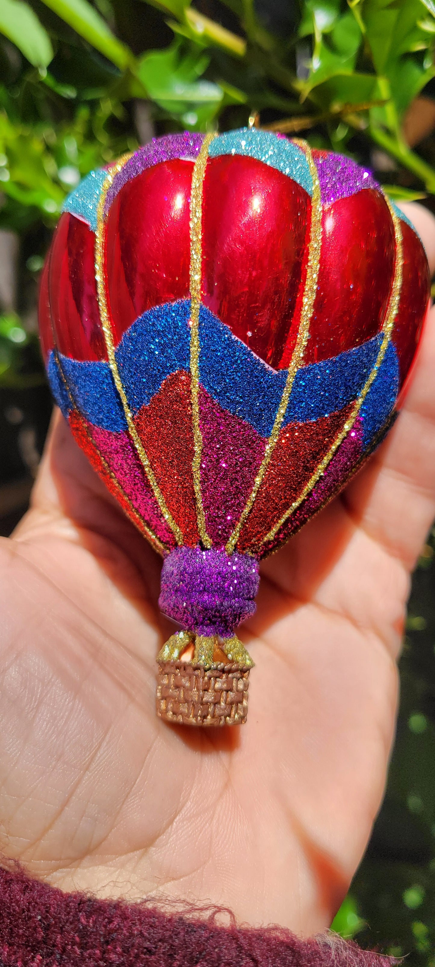 Red Hot Air Balloon Ornament